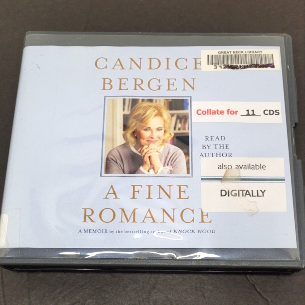 3/$15 Candice Bergen Audiobook A Fine Romance on CD Read by Candice Bergen ExLib